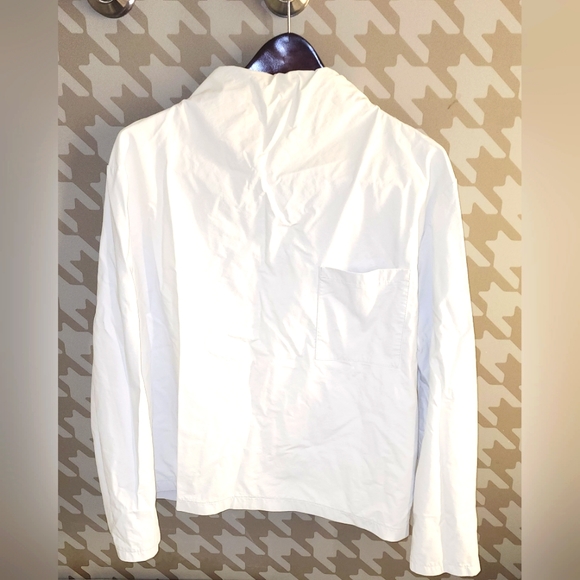 Zara white leather long sleeve shirt - Picture 1 of 3